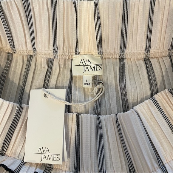 Ava James Asymmetrical Striped Skirt - Picture 4 of 6